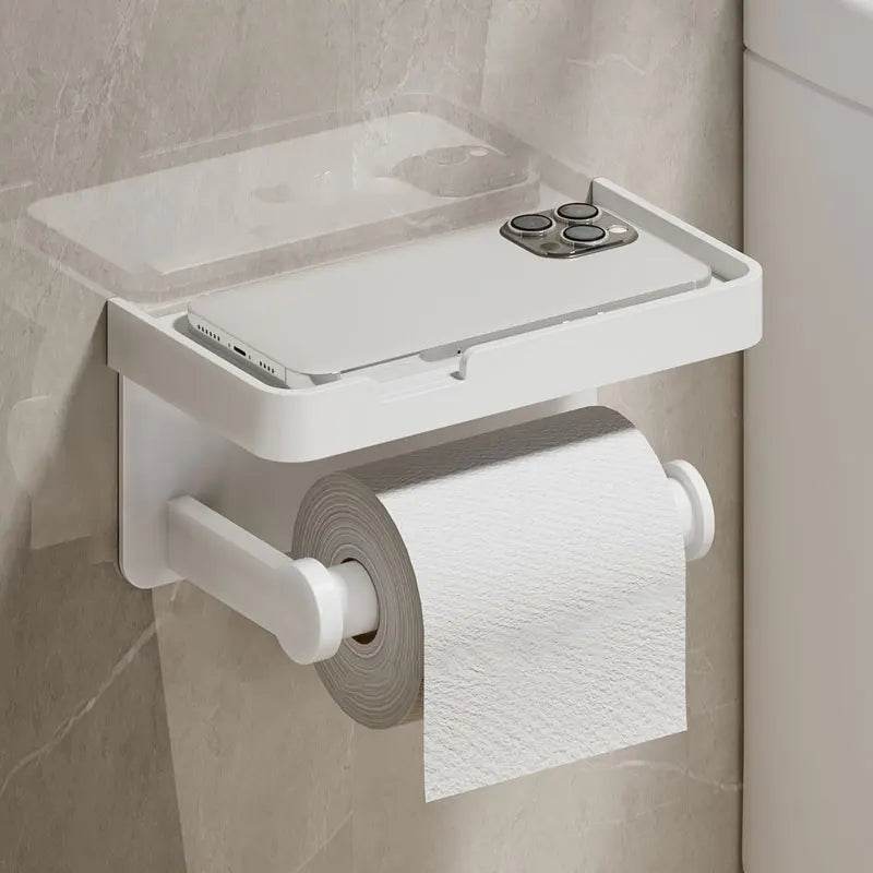 Toilet Paper Holder Wall-Mounted Aluminum Alloy Toilet Paper Holder Tissue Rack Bathroom Tissue Holder Bathroom Accessories - P12 Hub Europe