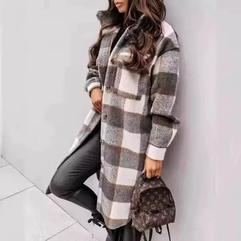 Plaid Wool Blend Shirt Coat - P12 Hub Europe
