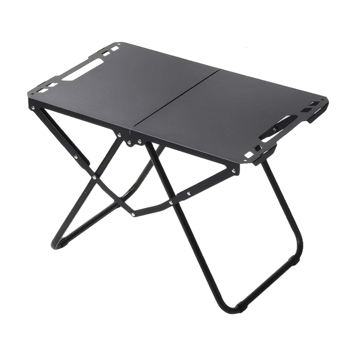 Portable camping table picnic table beach tables edge hollowing for sand foldable hangable items are more convenient