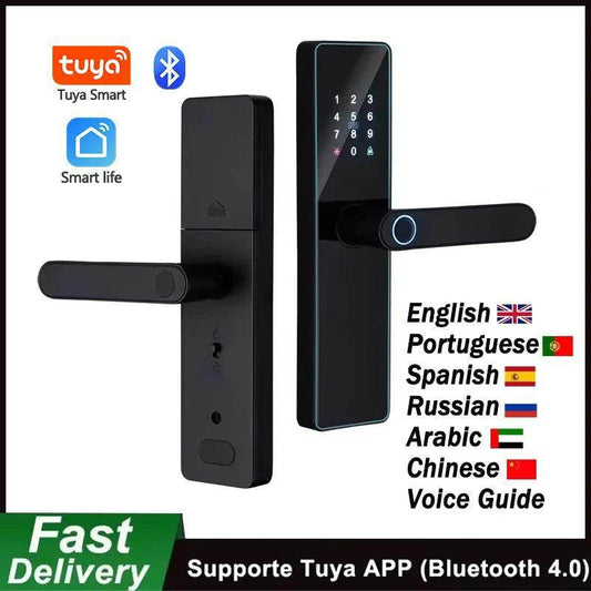Fingerprint Door Lock | App, Remote, Handle, Card, Code - P12 Hub Europe