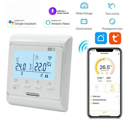 Programmable Thermostat | Electric/Water/Gas, Alexa, Google, Alice - P12 Hub Europe