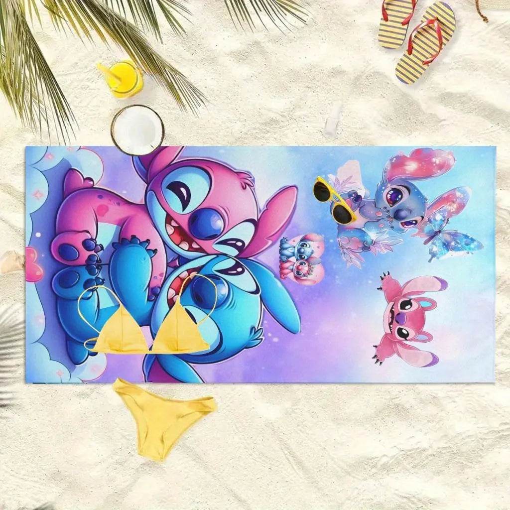 Stitch-Inspired Beach Towel: Colorful and Adorable for Your Summer Fun! Suitable for towels, bath towels, beach towels, gifts - P12 Hub Europe
