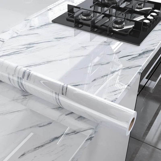Marble Kitchen Waterproof Stickers PVC Self Adhesive Oil Proof Wall Sticker for Desktop Bathroom Renovation Wall Decor Removable - P12 Hub Europe