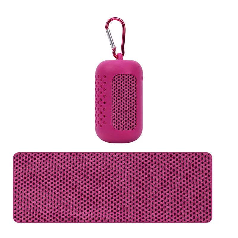 Cooling Towel Circular Silicone Wrapped Cold Towel Quick Drying Microfiber Towels Beach Accessories Towel Sport Fitness - P12 Hub Europe