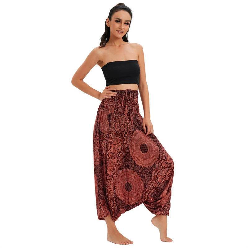 Women's Boho Harem Rayon Pants - P12 Hub Europe