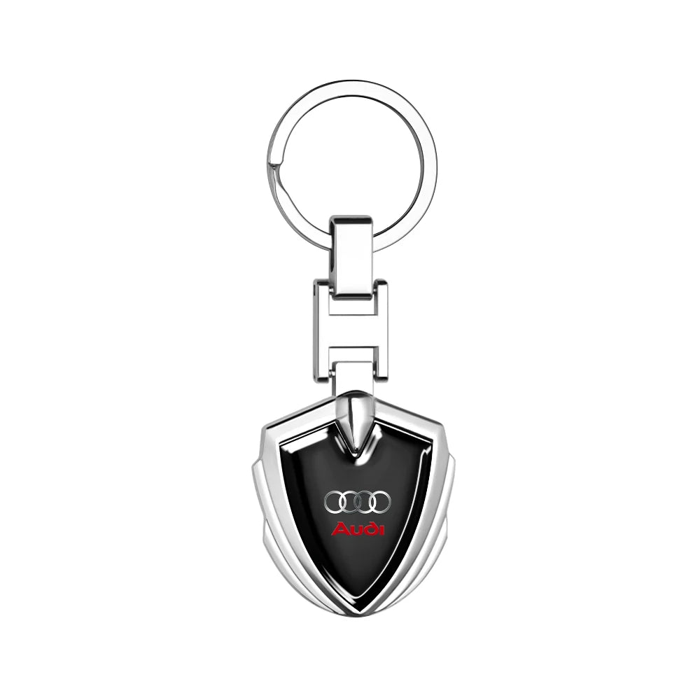 3D Metal/Leather Car Logo Key Chain Keyring Auto Interiors Accessories For Audi Sline A1 A2 A3 A4 A4L A5 A6 A7 A8 A8L TT Q1 Q2
