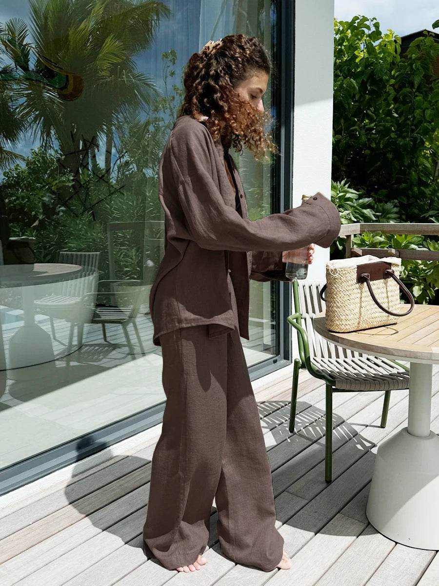 Women's Casual Cotton Linen Set - P12 Hub Europe