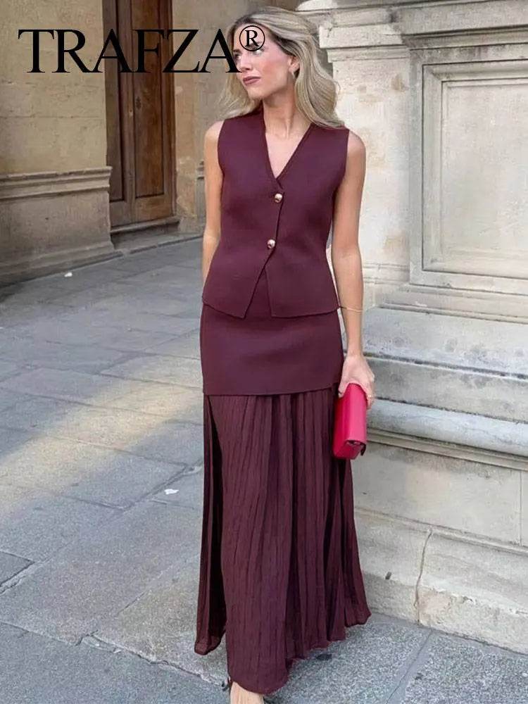 Wine Red Knit Skirt - P12 Hub Europe