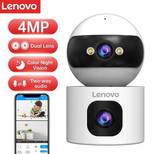 Indoor Camera Lenovo 4MP Dual Lens 5G WiFi, AI Track, 2-Way - P12 Hub Europe