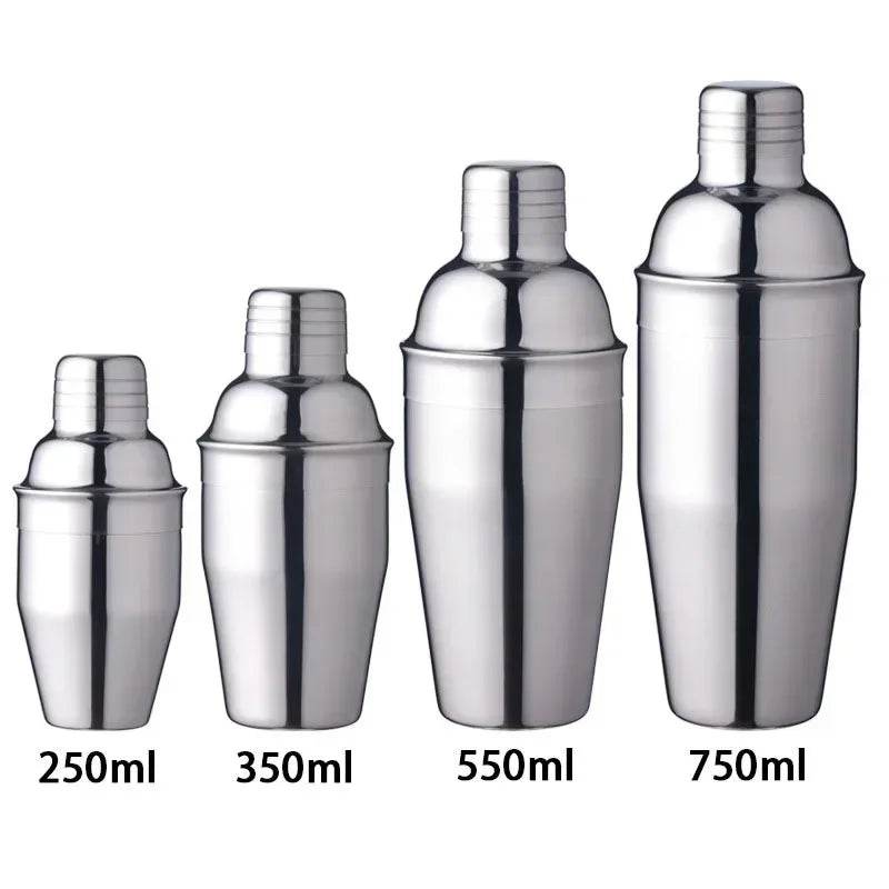 1Pcs 250/350/550/750ml Stainless Steel Cocktail Shaker Cocktail Mixer Wine Martini Drinking Boston Style Shaker Party Bar Tools - P12 Hub Europe