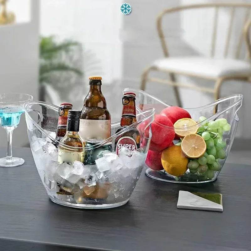 Hot Transparent Ice Cube Storage Bucket Beer Wine Bucket Bar Ice Bucket Container Champagne Can Wine Champagne Beer Chiller - P12 Hub Europe