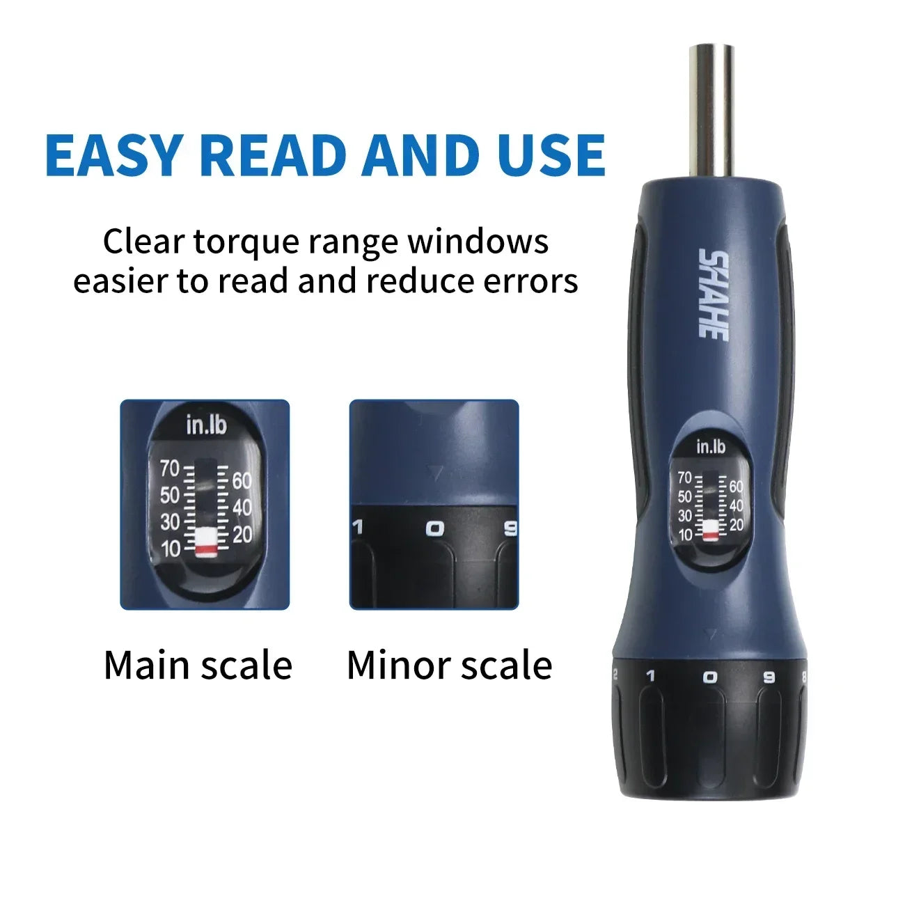 SHAHE Torque Screwdriver, 10-70 Inch Pounds Torque Screwdriver Set for Maintenance, Tools, Bike Repair and Scope Mounting