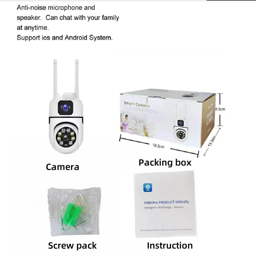 Camera 8MP Dual Lens WiFi PTZ, Auto Track, Color Night - P12 Hub Europe