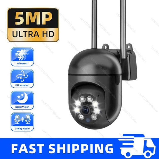 Outdoor Camera 5MP WiFi PTZ Human Detect, Color Night - P12 Hub Europe