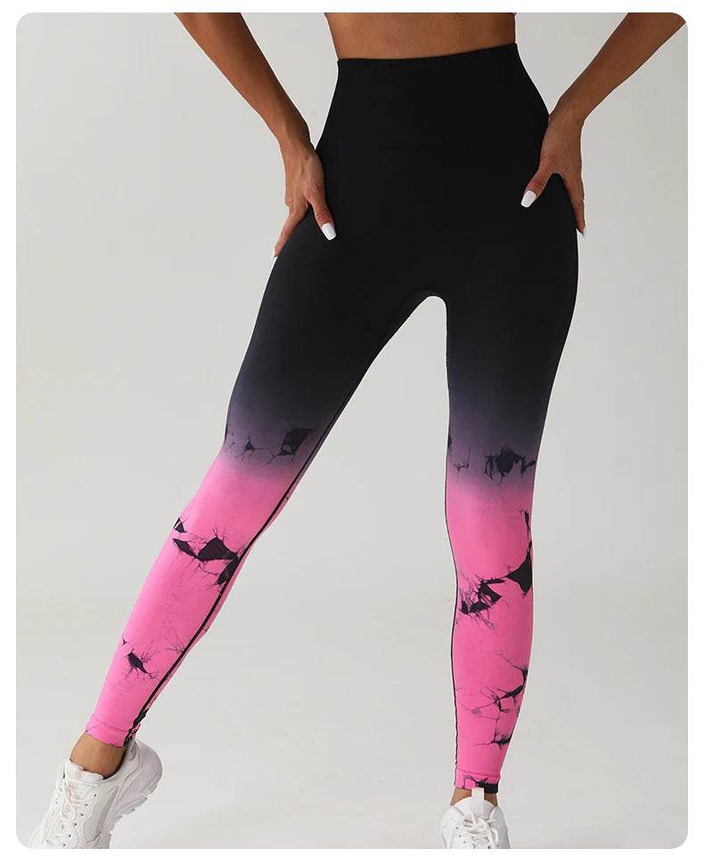 Women's Tie-Dye Seamless Push-Up Leggings - P12 Hub Europe
