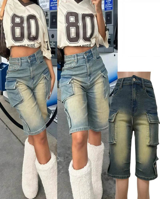 Retro Washed Women's Denim Shorts - P12 Hub Europe