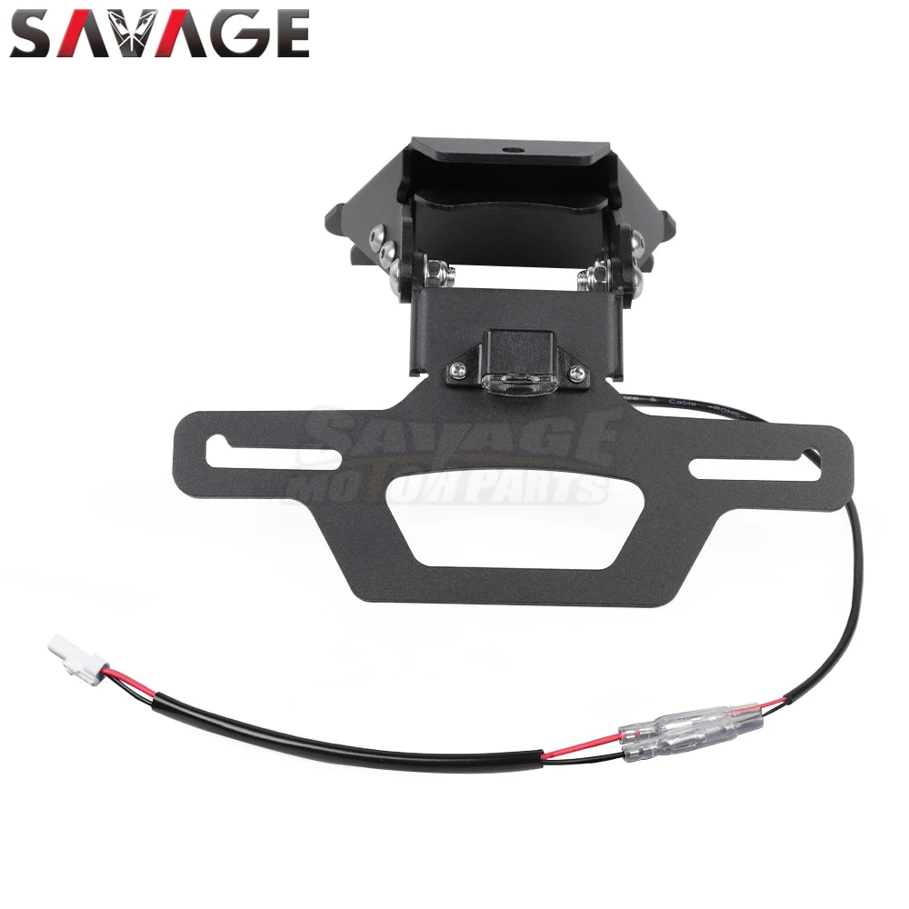 For Aprilia RS660 RSV4 1100 Folding License Plate Holder Tuono V4 660 2020-2025 Fender Eliminator Tail Frame LED Plate Light