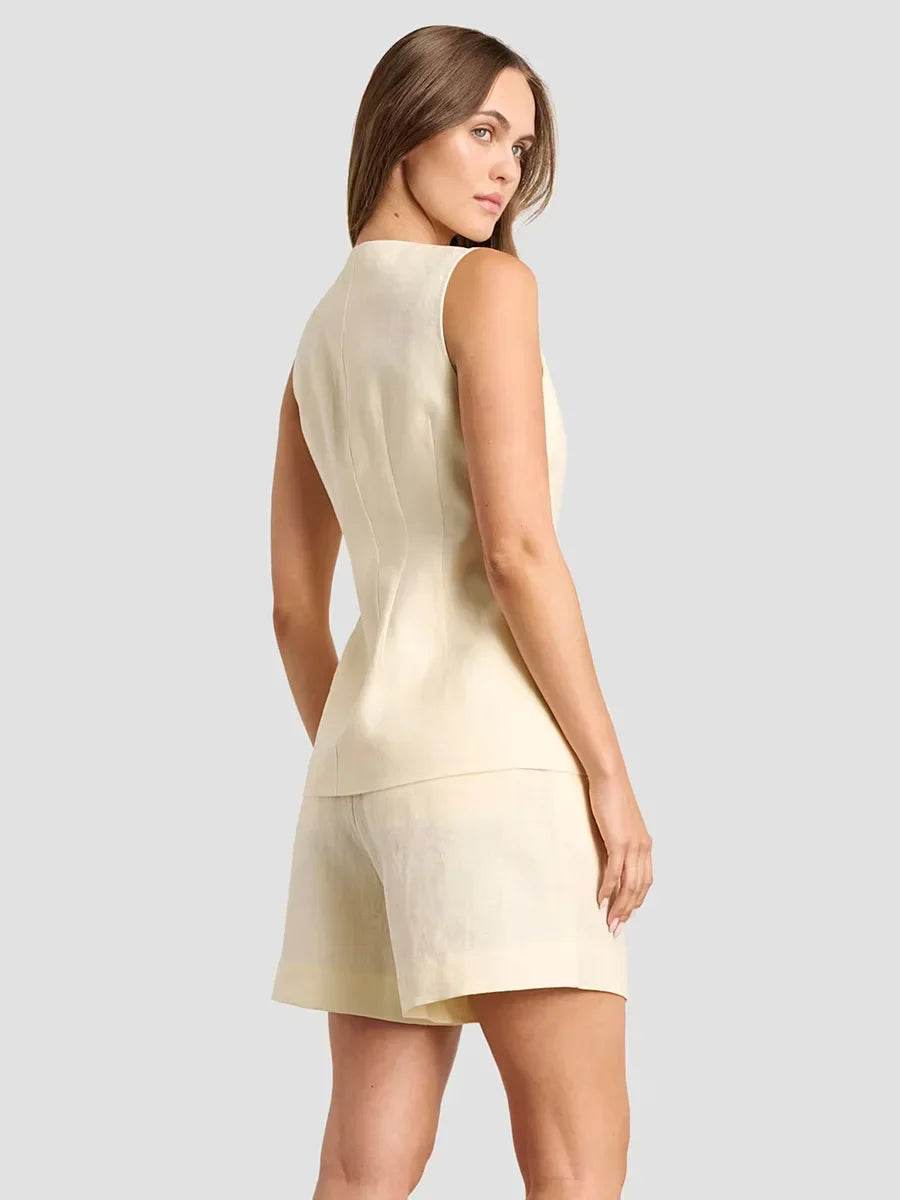 Wolfeel Cotton Linen Shorts Set - P12 Hub Europe