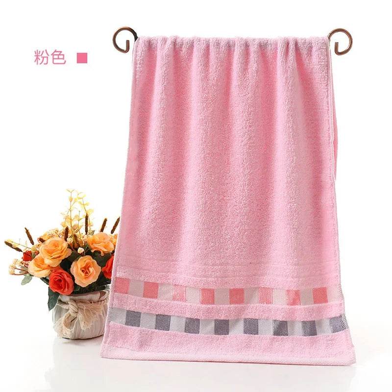 77X33cm Reusable Bath Towels 100% Cotton Towel Avaliable Cotton Fiber Natural Eco-friendly Embroidered Bath Towel Bathroom Decor - P12 Hub Europe