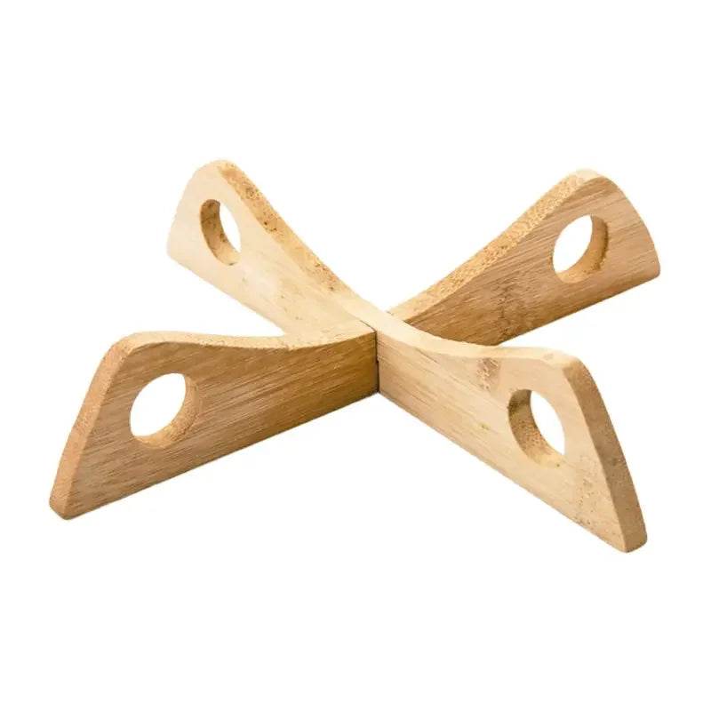 Cross Tray Holder Wooden Removable Table Mat Anti-Heat Steam Table Mat Household Kitchen Anti-Slip Wooden Mat Gadget - P12 Hub Europe