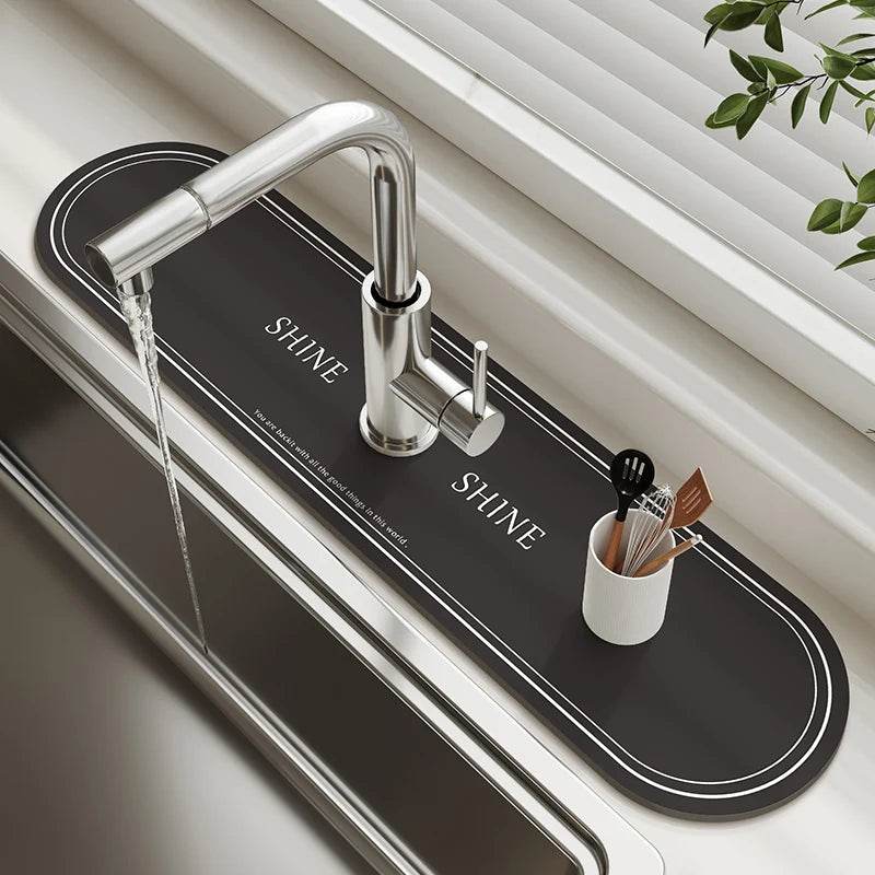 Diatomite Sink Faucet Drain Pad Absorbent Drying Mat For Kitchen Countertop Kitchen Sink Splash Mat Non-slip Table Mat - P12 Hub Europe