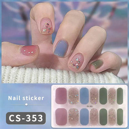 Full Cover Gradient Nail Stickers Multi Color -