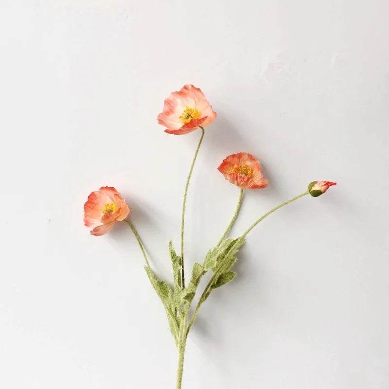 4 Head Artificial Flowers Bouquet Poppy Fake Flowers For Home Decor Garden Party Wedding Decoration Diy Accessories - P12 Hub Europe