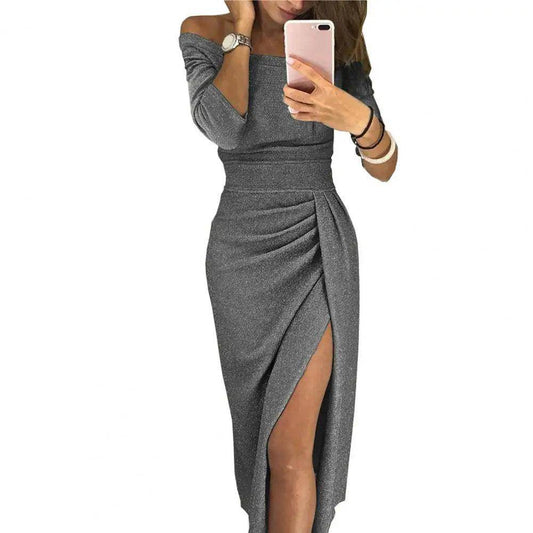 Pleated Bodycon Dress Sexy Vintage Evening Gown - P12 Hub Europe