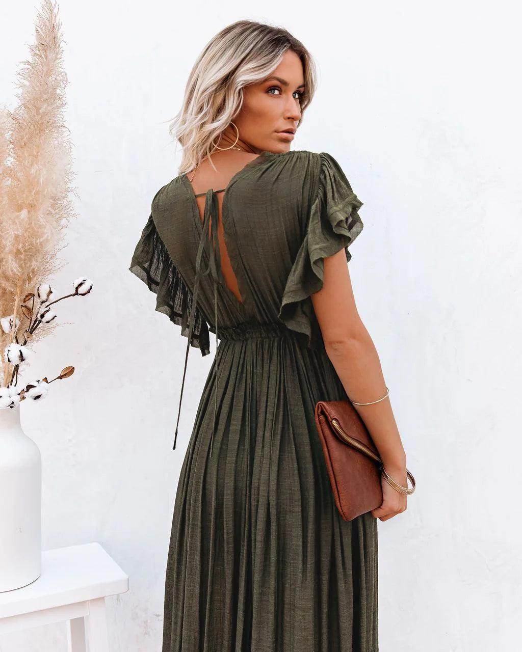Long Bikini Cover Up V-Neck Kimono Beach Dress - P12 Hub Europe