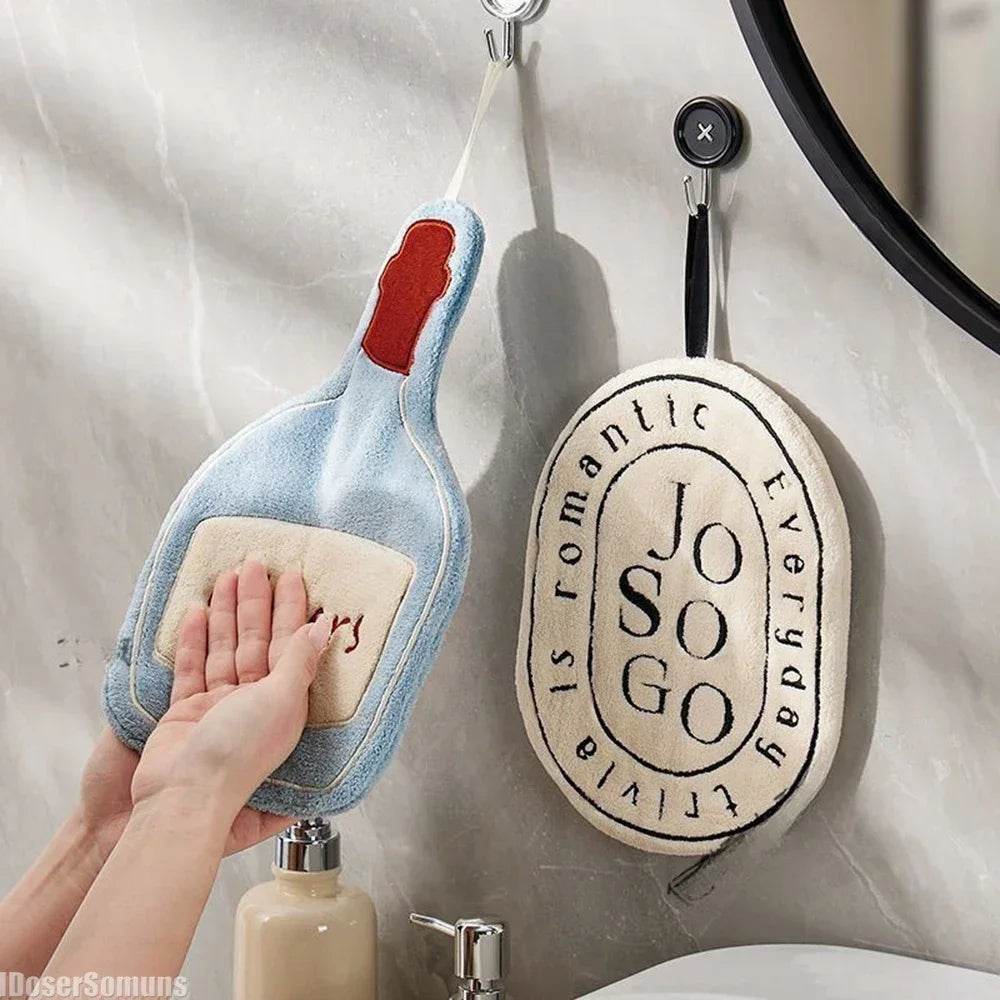 Coral Velvet Hand Towel Hand Towel Home Convenient Hanging Thickened Kitchen and Double-layer Speed Dry Absorbent Hand Cloth - P12 Hub Europe