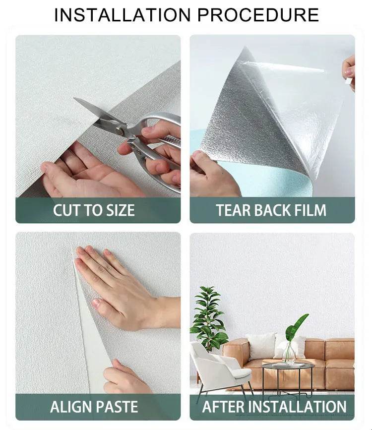 3D Anti-collision Soft Wall Sticker2.8m Self-adhesive Waterproof Insulation Foam Wall Sticker Livingroom Kitchen Decor Wallpaper - P12 Hub Europe