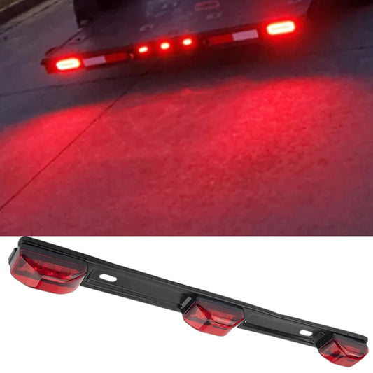 15" 9LED Stainless Truck Trailer ID Bar Light Rear Red LED Marker Clearance Lights 12V Car Styling Accessories