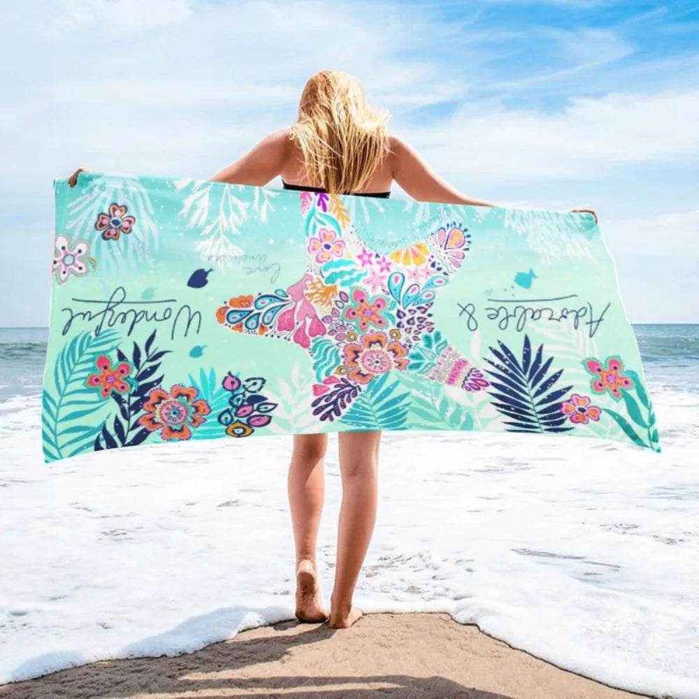Quick Drying Microfiber Towels Beach Mat Sports Bathroom Luxury Travel Shower Towel Large Sand Free for Adults Body Dry Towels - P12 Hub Europe