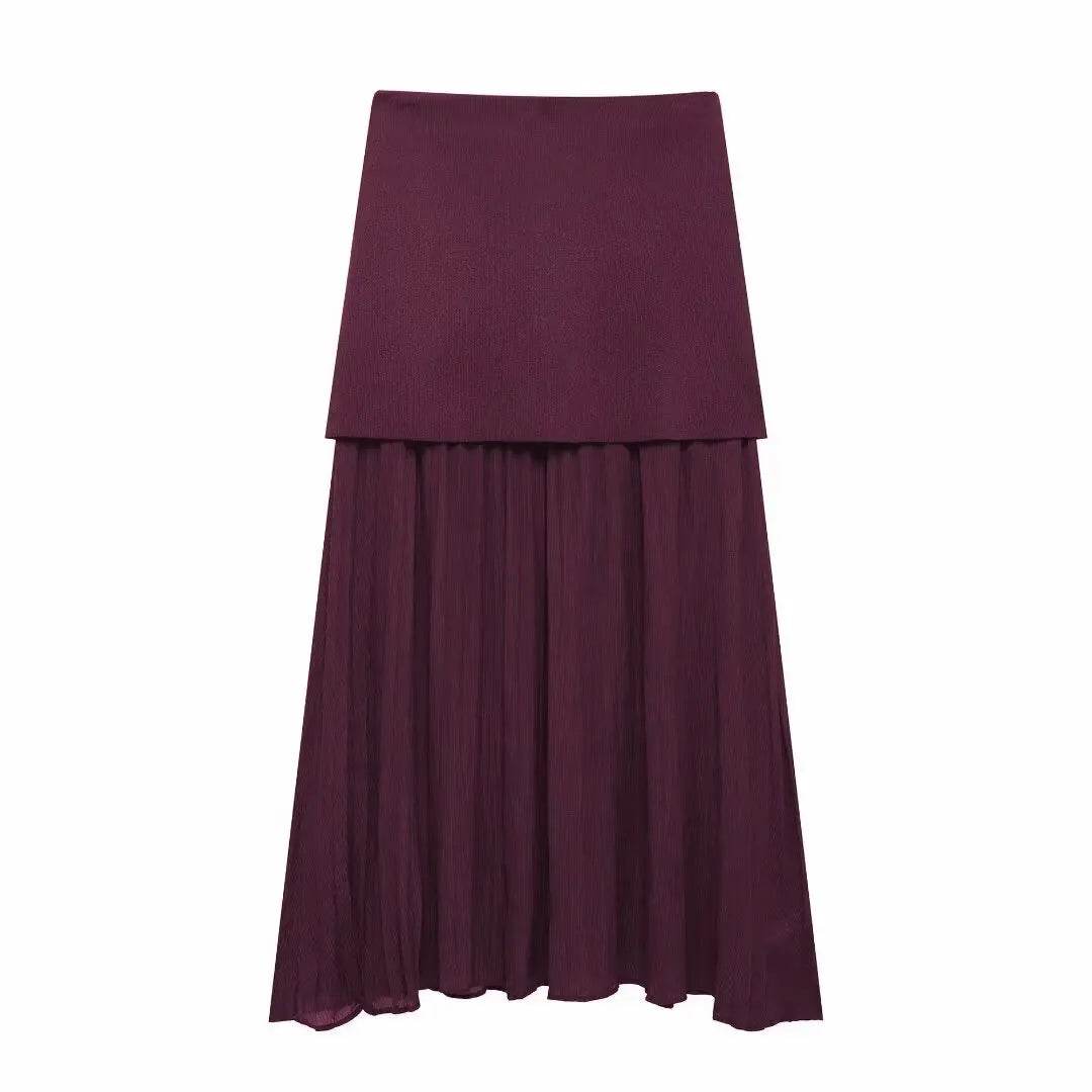 Wine Red Knit Skirt - P12 Hub Europe