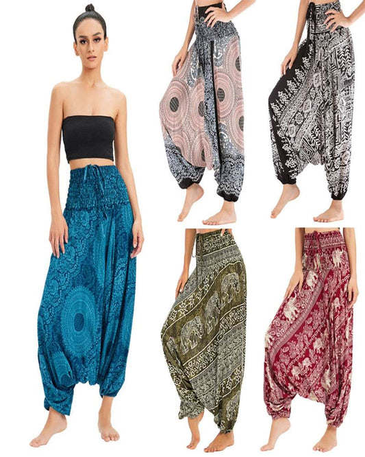 Women's Boho Harem Rayon Pants - P12 Hub Europe