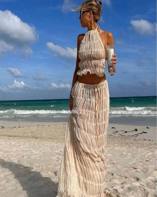 Fashion Halter Maxi Skirt Set - P12 Hub Europe
