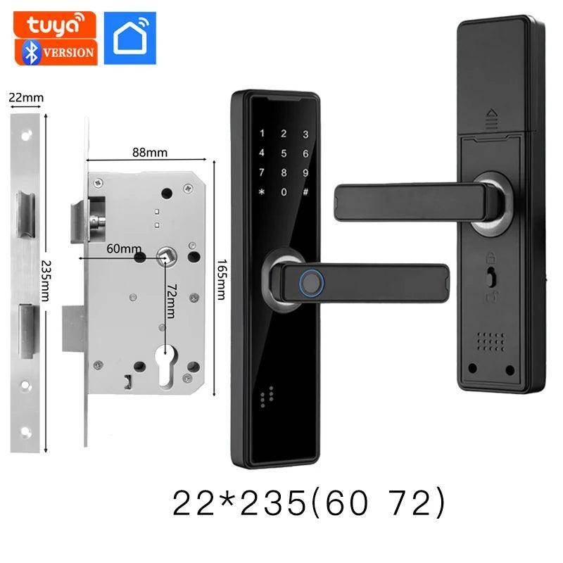 Fingerprint Door Lock Keyless, Card, Password, App Unlock - P12 Hub Europe