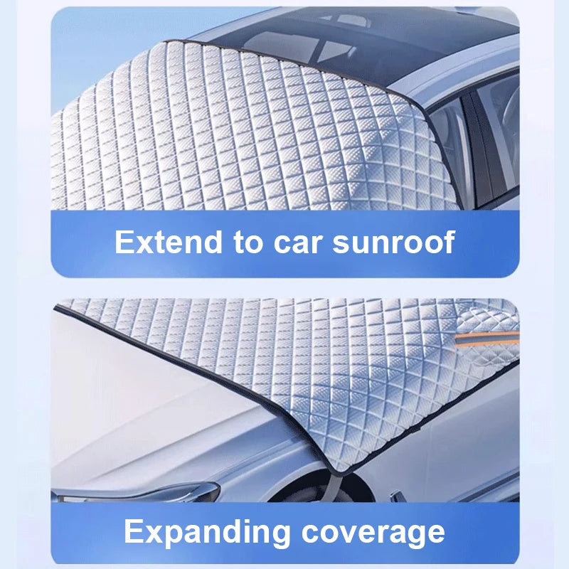 Summer Windshield Cover UV Reflective Sun Shade Waterproof 4-Season Universal Sun Protection Cover Winter Snow Shield Car Cover