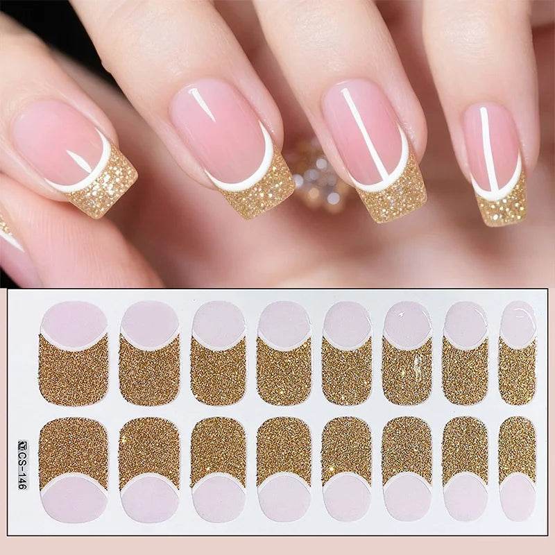 Full Cover Gradient Nail Stickers Multi Color -
