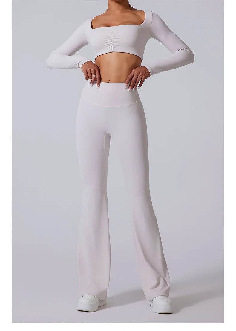 Women's High-Waist Flare Leggings - P12 Hub Europe