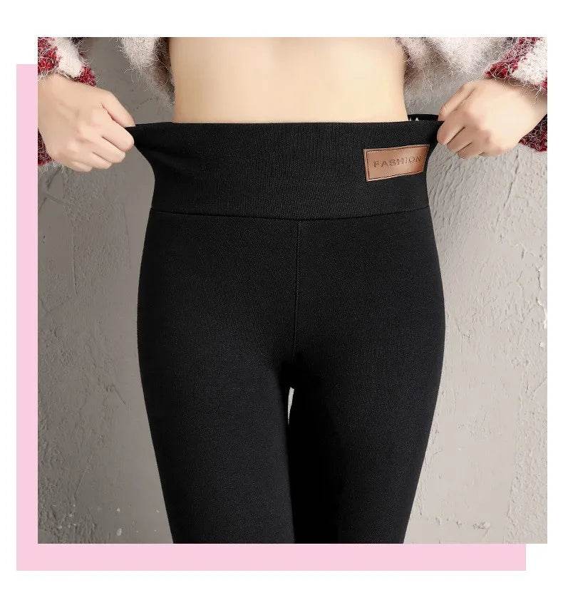 Women's Plush Lined Winter Leggings - P12 Hub Europe