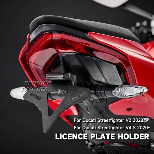 FOR Ducati Streetfighter V4 S V4S V2 v2 Motorcycle Accessories Rear Short Tail Stock License Plate Holder Tailstock Frame Bracke