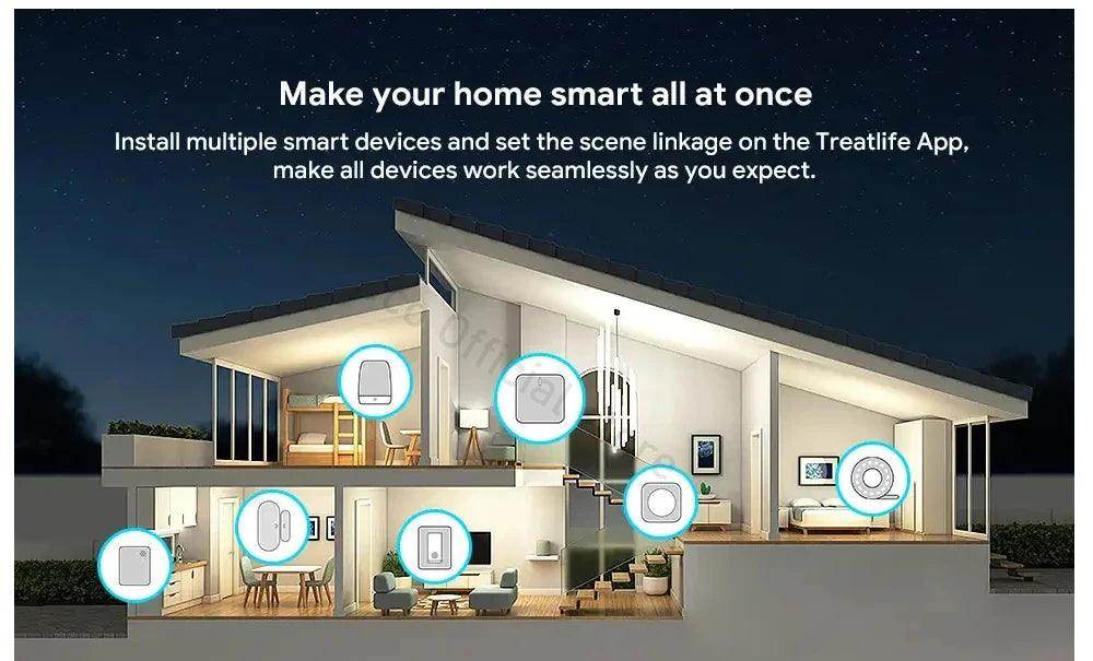 Sensor Tuya Zigbee Door Smart - P12 Hub Europe