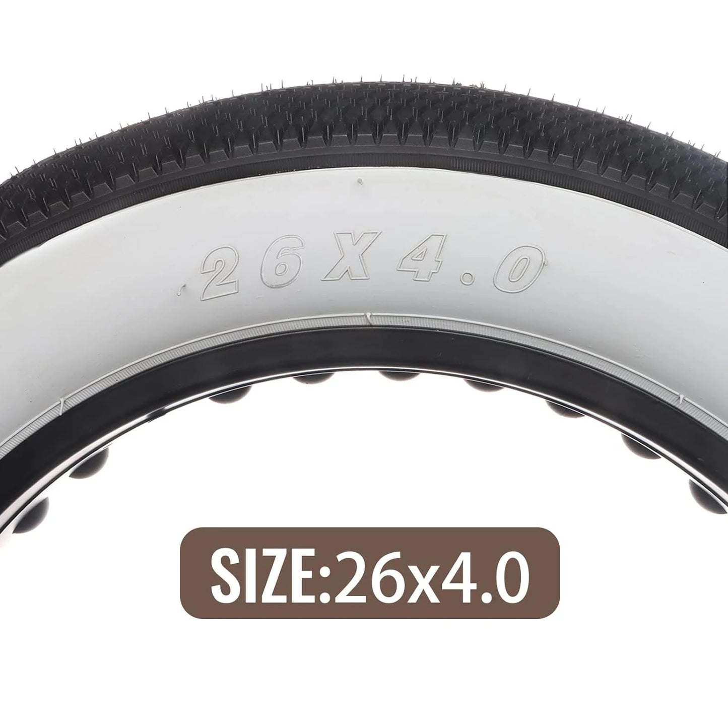 Fat Tire 26x4.0" Antiskid Durable Bike Tyre 26 X 4.0 White Sidewall Bike Tire Universal For Electric Motorcycles Super73 Bikes