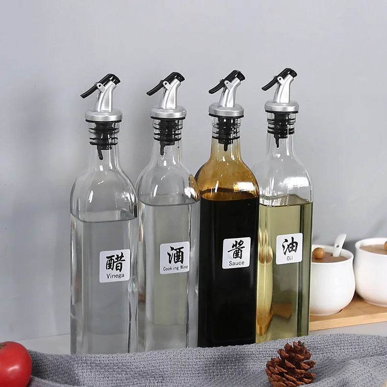New Oil Bottle Stopper Rubber Lock Plug Seal Leak-proof Food Grade Plastic Nozzle Sprayer Liquor Dispenser Wine Pourer Barware - P12 Hub Europe