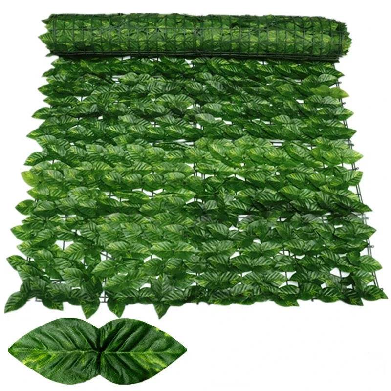 1X3m Artificial Ivy Hedge Green Leaf Fence Panels Faux Privacy Fence Screen for Home Outdoor Garden Balcony Decoration Plants - P12 Hub Europe