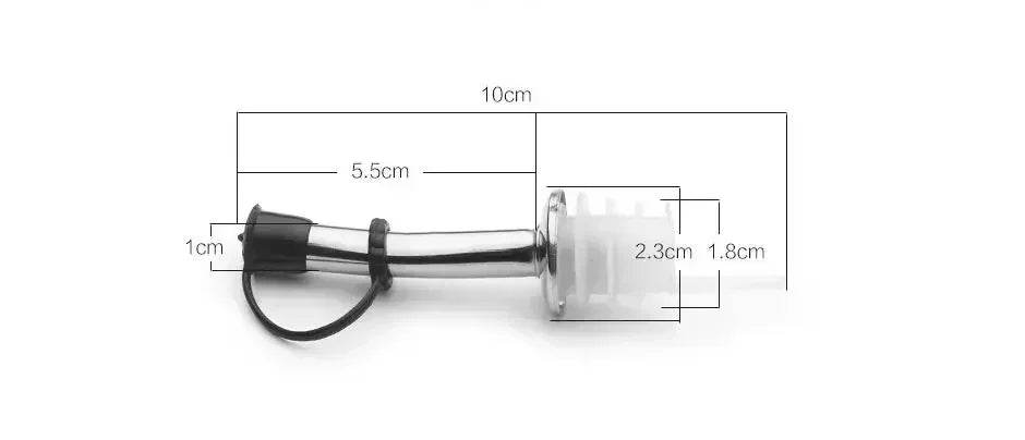 1PC Stainless Steel Oil Bottle Spout Pourer/Mouth with Stopper Flask Dry Red Wine Pot Bottle Cork Plug Olive Pourer Dispenser - P12 Hub Europe
