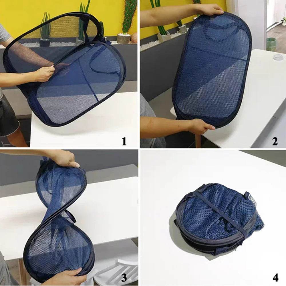 Horizontal Foldable Mesh Laundry Basket - P12 Hub Europe