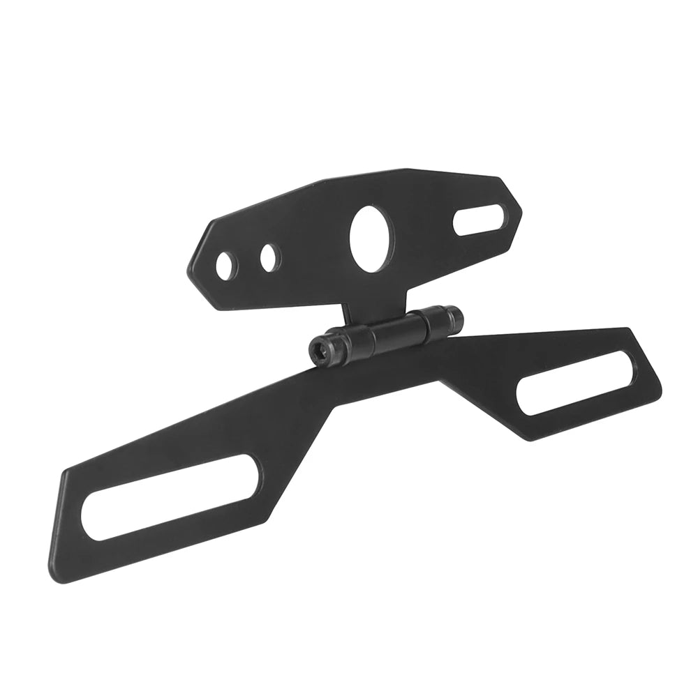 Motorcycle License Plate Bracket Taillight Mount Support Folding Number Plate Frame Holder Mount Universal Motorbike Accessories