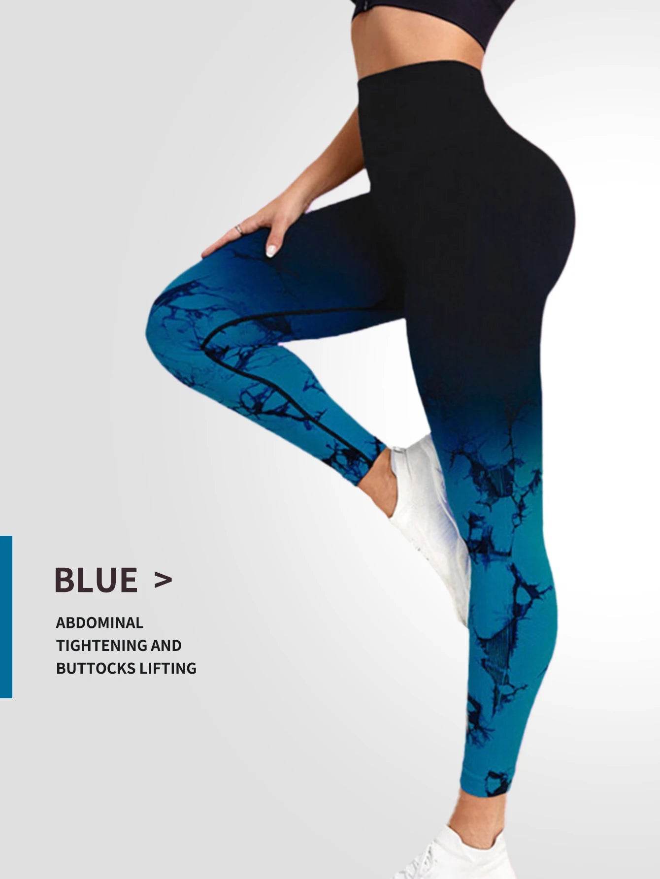 Women's Tie-Dye Seamless Push-Up Leggings - P12 Hub Europe